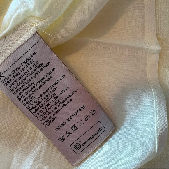 NWT Scotch & Soda Yellow Midi Length Paneled Dress Gathering Details - Picture 16 of 16